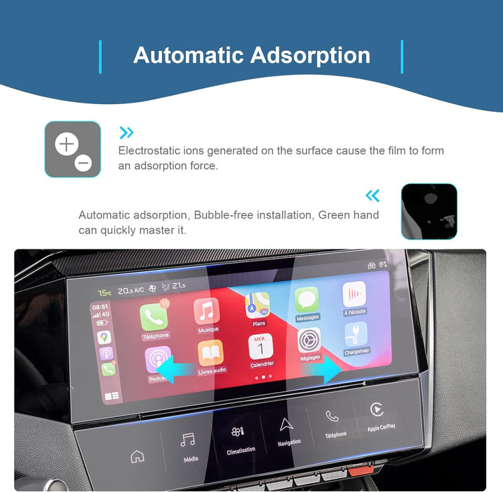 GAFAT 4 Stück Peugeot 308 408 SW 2021 2022 2023 Schutzfolie für i-Cockpit + i-Toggles, Peugeot 308 P