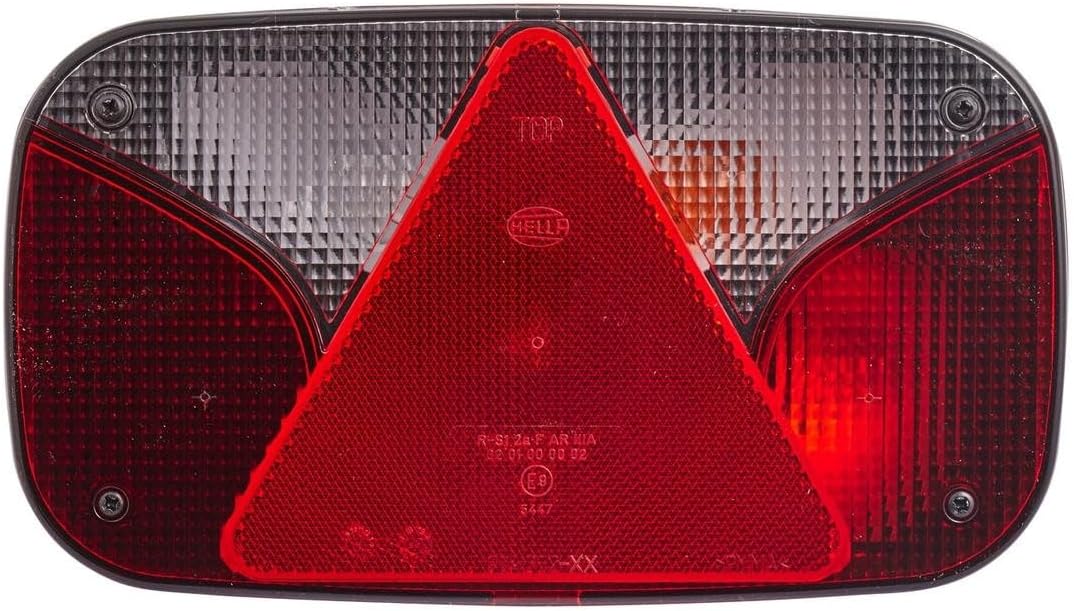 HELLA - Heckleuchte - Glühlampe - 12V - Anbau/geschraubt - Lichtscheibenfarbe: weiss/rot - Stecker:
