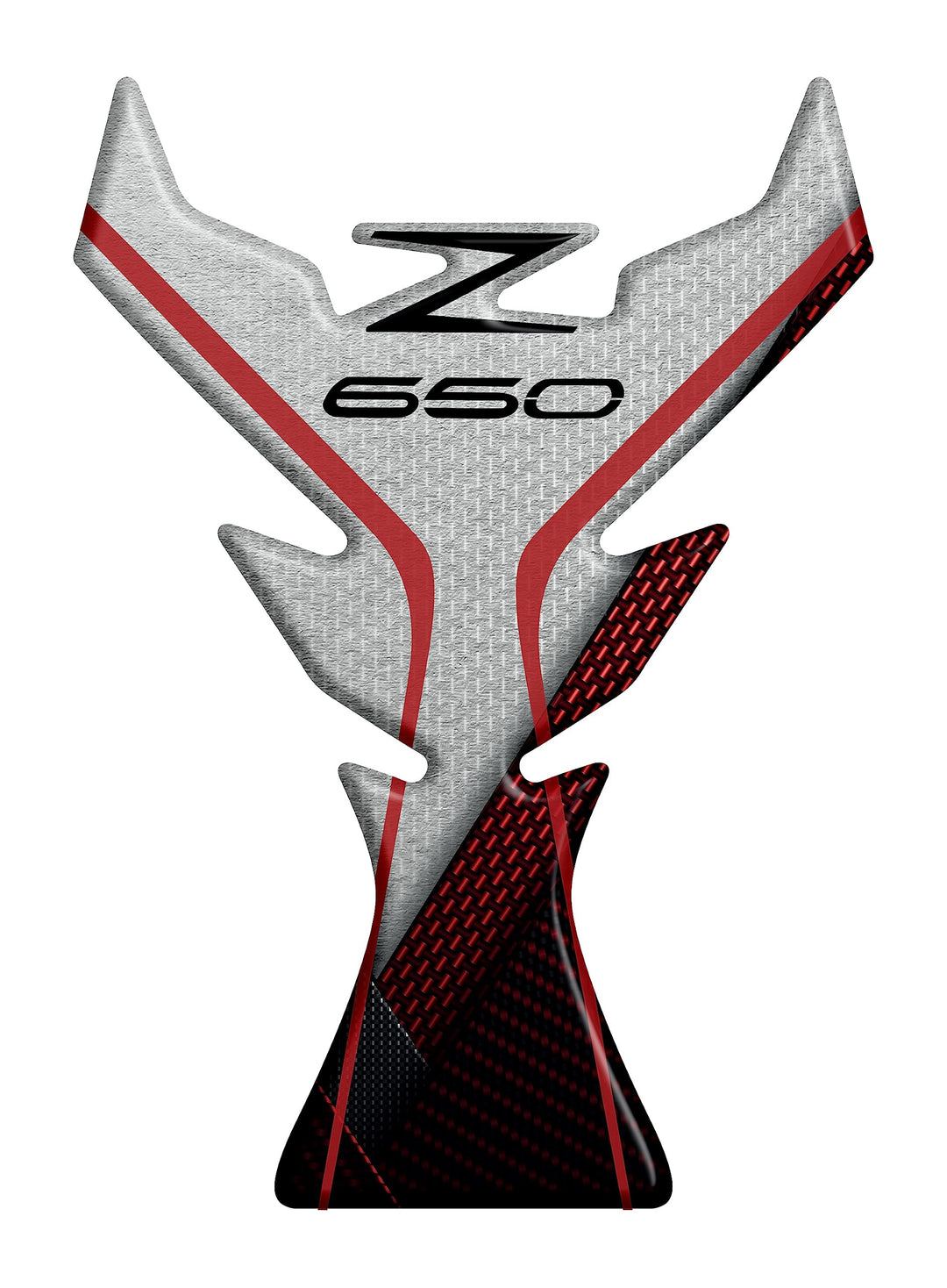 Paraserbatoio.it Aufkleber aus Harz, 3D-Effekt, kompatibel mit Kawasaki Z650 (Metallic Phantom Silve