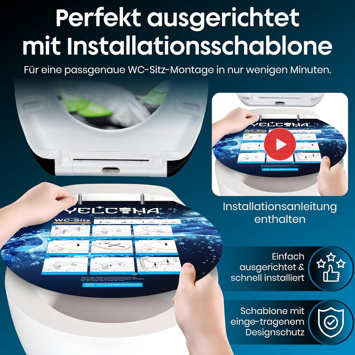 WC-Sitz Duroplast,max. Belastung der Klobrille 150 kg Toilettensitz mit Absenkautomatik und Schnellv