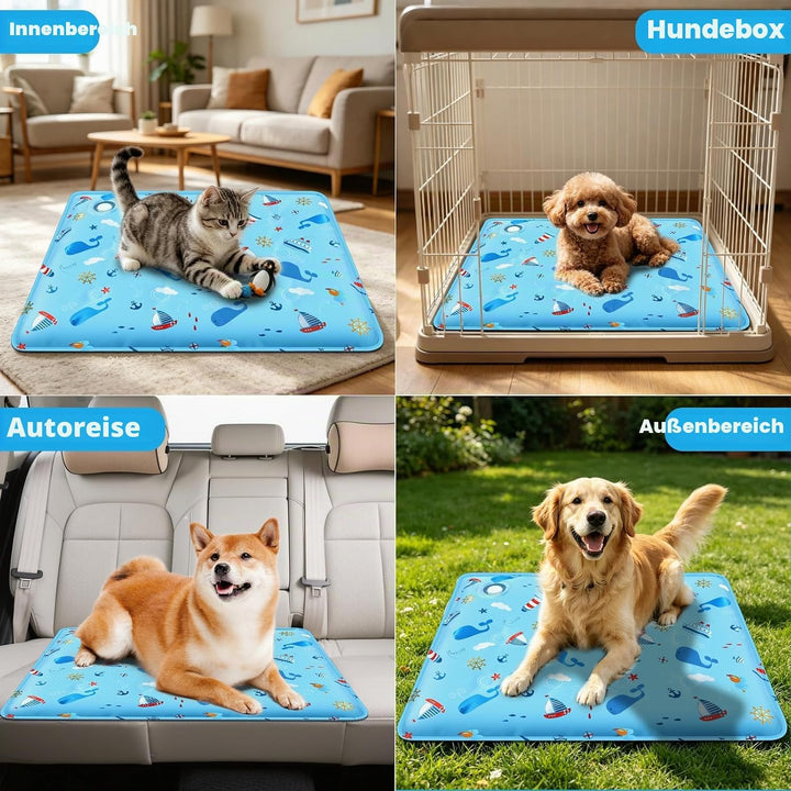 Kühlmatte für Hunde &amp; Katzen, Kühlmatte Hund Selbstkühlend, Hundekühlmatte Selbstkühlend Kühldecke H