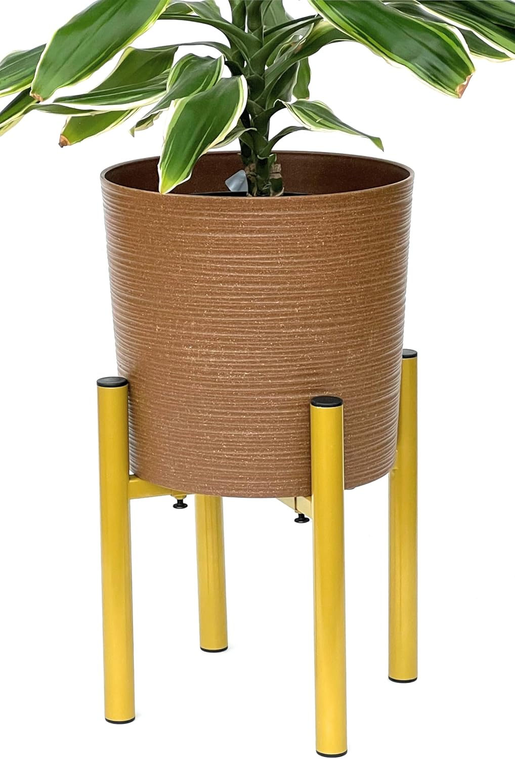 DanDiBo Verstellbarer Pflanzenständer Gold Metall 30 cm Blumenständer 96474 Blumenhocker Verstellbar