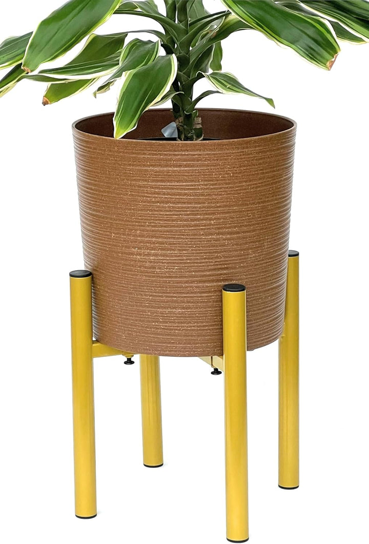 DanDiBo Verstellbarer Pflanzenständer Gold Metall 30 cm Blumenständer 96474 Blumenhocker Verstellbar