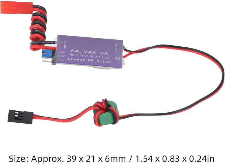 Externes UBEC-Spannungsreglermodul für RC-Hubschrauber, 7–25,5 V Akkueingang, 5 V, 6 V, 7,4 V, 6 A A