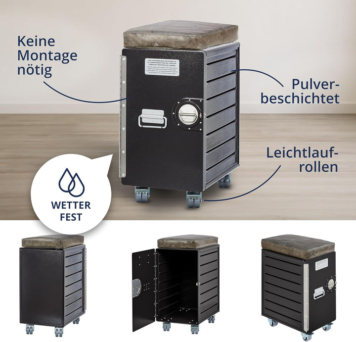 VanDeBord Hocker Schubladenschrank, Rollcontainer, Metallschrank, Büroschrank, Industrial Möbel, Akt