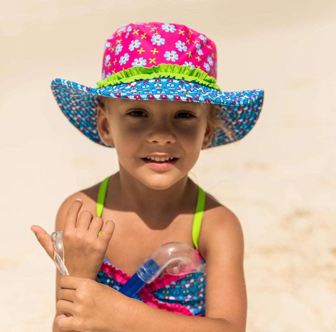 Playshoes Mädchen Uv-schutz Sonnenhut Bademütze Kopfbedeckung 51 Blumen, 51 Blumen
