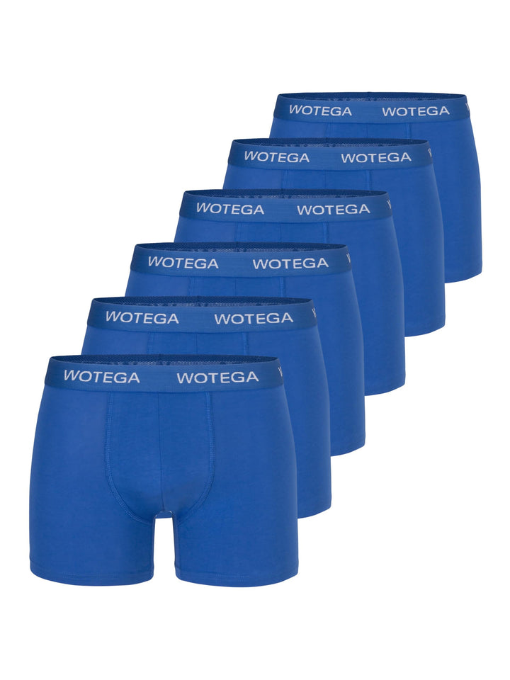 WOTEGA Joe - Boxershorts Herren 6er Pack - Baumwoll Unterwäsche XS Blau (Strong Blue 184051), XS Bla