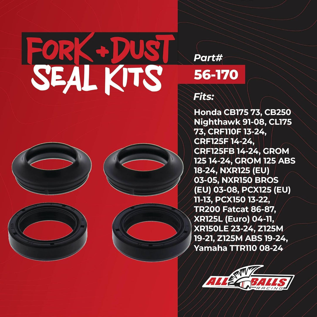 All Balls Racing Gabel- und Staubdichtungsset 56-170, kompatibel mit: Honda CB 250 Nighthawk 1991-20
