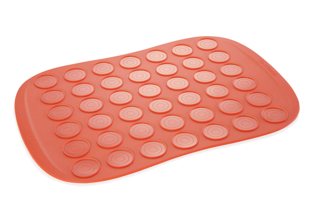 Tescoma 629426 Tappetino per macarons Backform, Silokon, Rot
