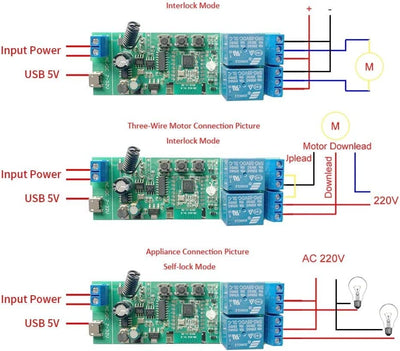 MHCOZY 2 Kanal 5V 85-250V ZigBee Smart Relais Schalter, einstellbare Selbstsperrung und Momentanbetr