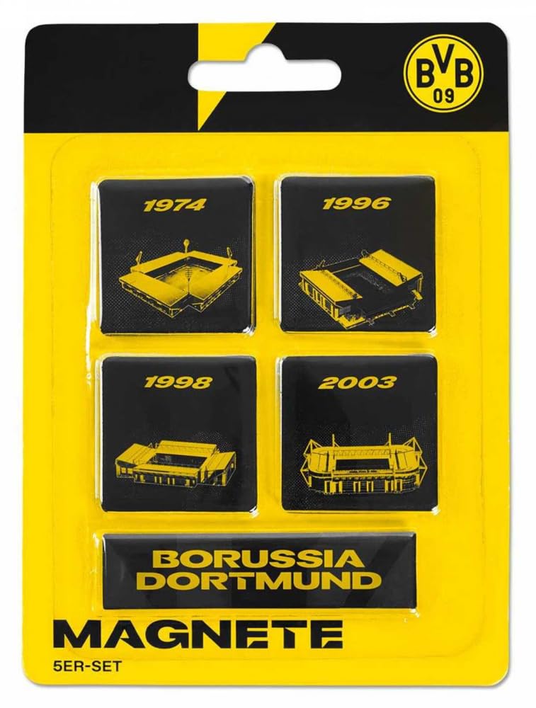 Dortmund Borussia Magnet 5er Set - Stadion - Kühlschrankmagnet BVB 09