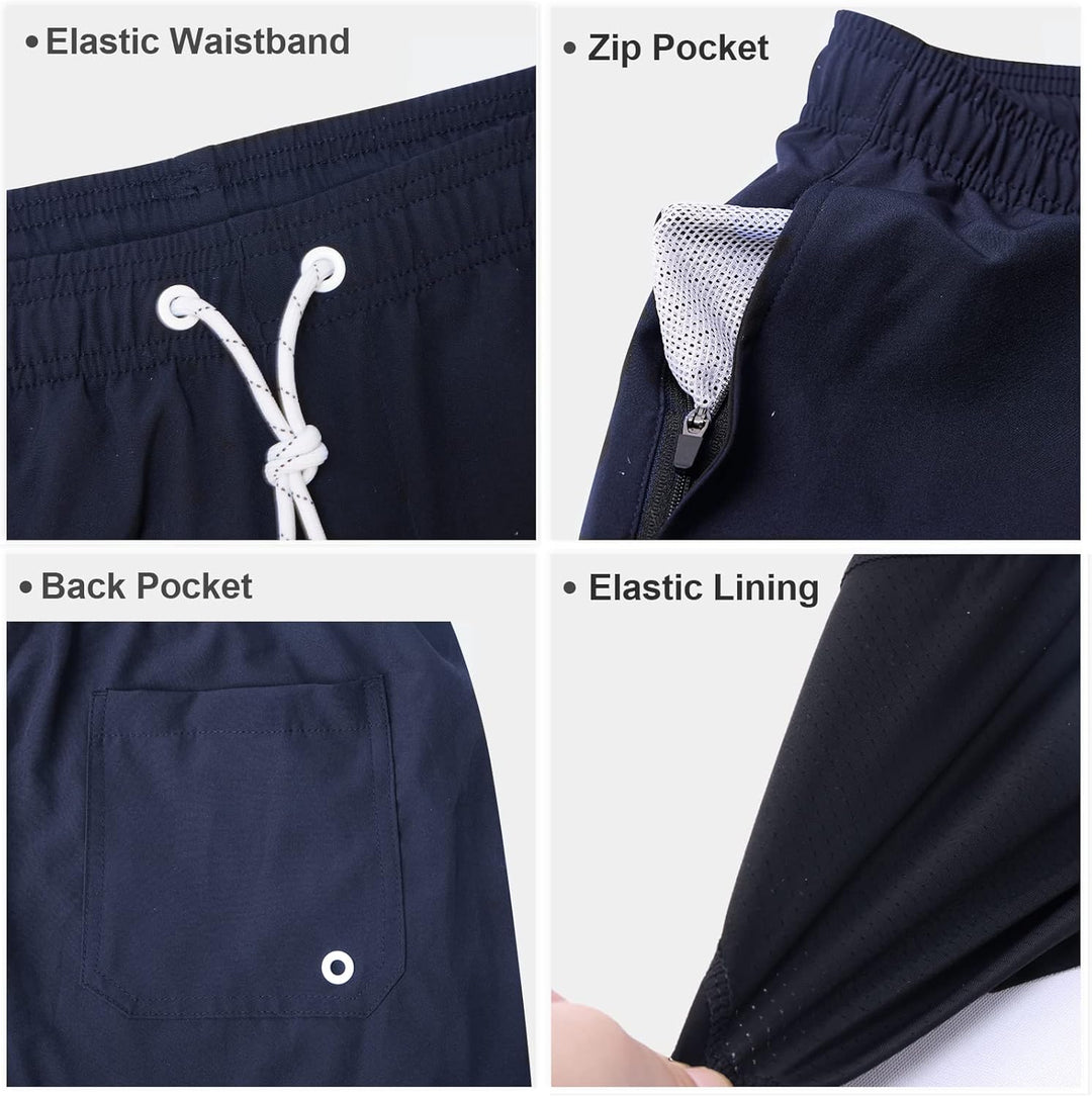 Arcweg Badehose für Herren Badeshorts mit Kompression Liner 2 in 1 Schnelltrocknend Strandhose Männe