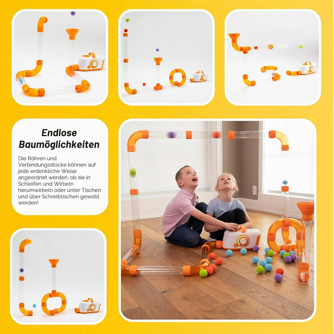 Fat Brain Air Toobz | Luftbetriebenes Ball- und Röhren-Physikspielzeug | Wissenschaftsexperimente fü