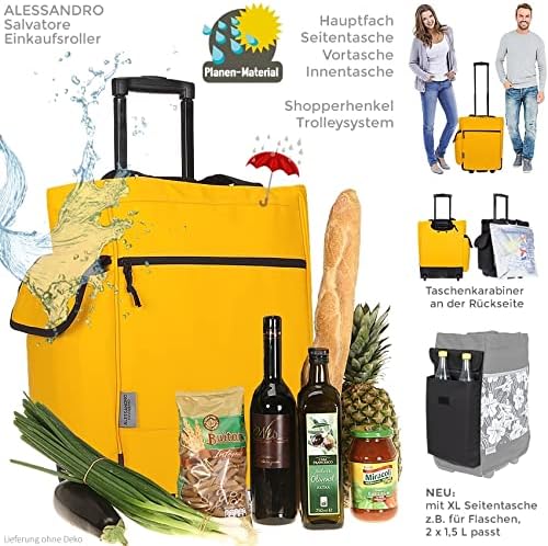 Alessandro Einkaufsroller Shoppingtrolley Einkaufstrolley (12893 LKW-Plane Yellow),
