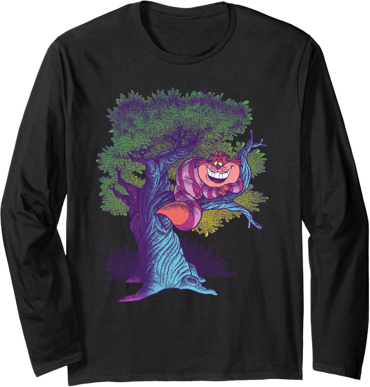 Disney Alice in Wonderland Cheshire Cat Modern Storybook Langarmshirt