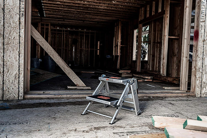 Little Giant Ladders, Safety Step, 2-Step, 2 foot, Step Stool, Aluminum, Type 1A, 300 lbs weight rat