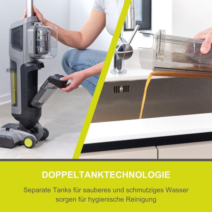 RYOBI 18 V ONE+ Brushless Multiflächenreiniger RHFC18BL-0 5133006325, 3-in-1 Staubsaugen, Wischen &