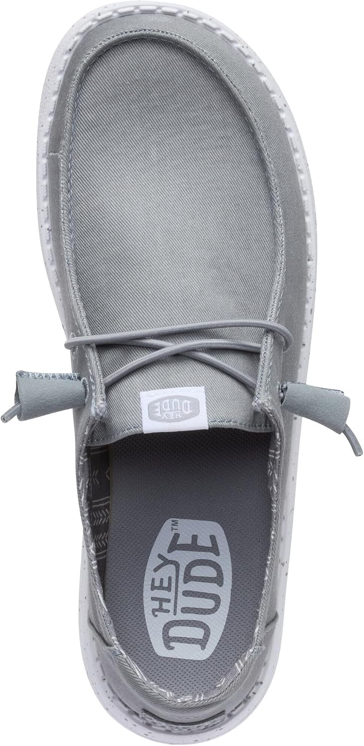 HEYDUDE - Wally Sox Stitch Herren - Slip on Schuhe - Herren Loafers, Black White 39 EU Grau, 39 EU G