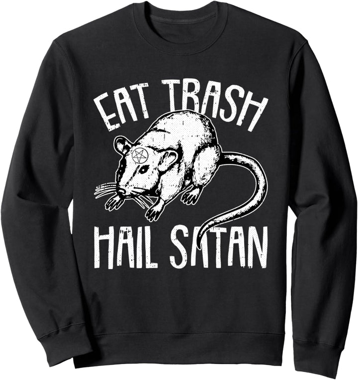 Eat Trash Hail Satan Halloween Kostüm Pentagramm Satanic Sweatshirt