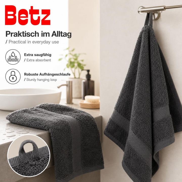 Betz 12-TLG. Handtuch-Set Palermo 100% Baumwolle 2 Liegetücher 4 Handtücher 2 Gästetücher 2 Seiftüch