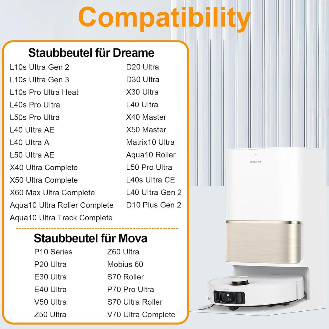 RUKHOOL 14 Staubbeutel für Dreame L10s Ultra Gen 2 / X50 /X40 Ultra Complete /L40S /L10s Pro Ultra H