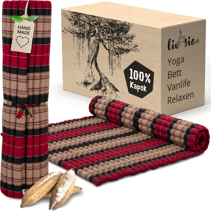 Asia WOHNSTUDIO livasia Rollmatte XXL breit Doppelbett - 200x145x4,5cm - Gästebett Gästematratze 2 P