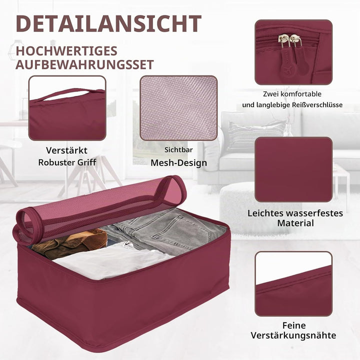 Packing Cubes 12-teilig, Grosse Koffer Organizer &amp; Packtaschen für Koffer zum Gepäckpacken, Familien