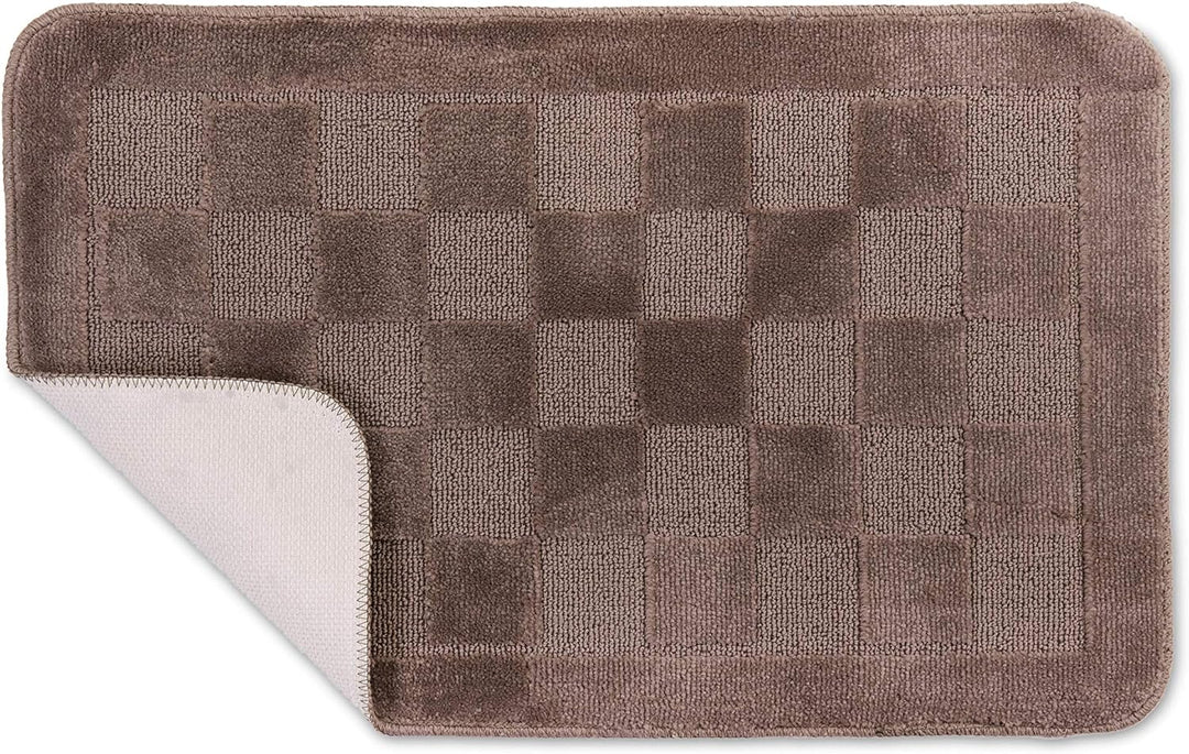 CosìCasa: Badezimmerteppich, 3-teilig, rutschfest, aus Mikrofaser, 50 x 80 cm + 45 x 50 cm (2 Stück)