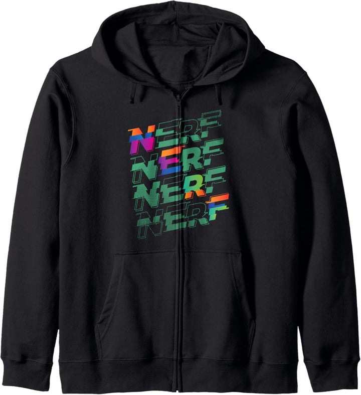 Nerf Glitch Color Logo Stack Kapuzenjacke