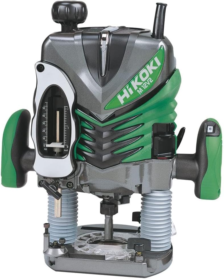 HIKOKI Oberfräse M12V2 (2000W, Spannzange Ø 12 mm, 65 mm Hubhöhe, Soft-touch, Konstantelektronik, ve