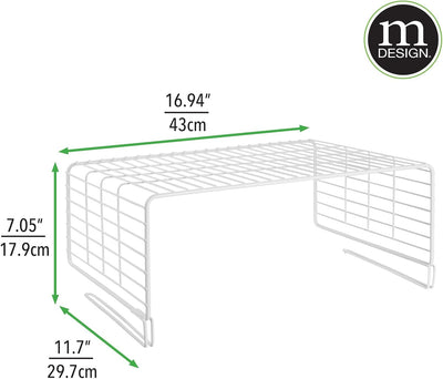mDesign 2er-Set Drahtkorb für den Kleiderschrank – moderner Schrank Organizer mit 2 Ebenen für Kleid