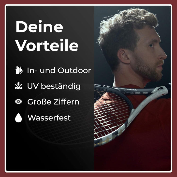 achilles Tennis Spielstand Anzeigetafel, Spielstandanzeige, professionelle Tennistafel, Indoor-Outdo