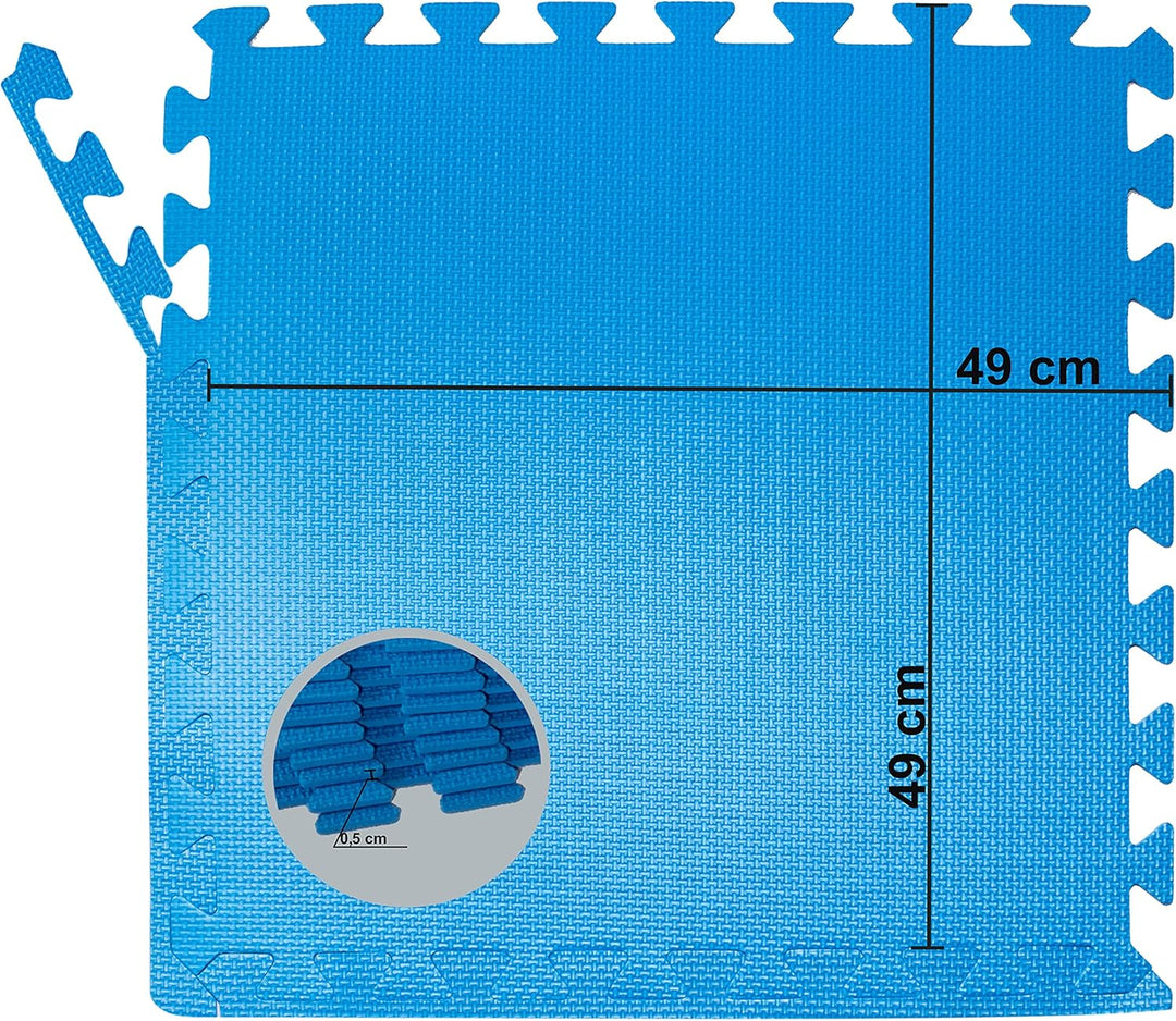 Hummelladen Poolunterlegmatte aus Eva in Blau - 0,5cm dick - 50x50cm - passend zu einem Family Pool