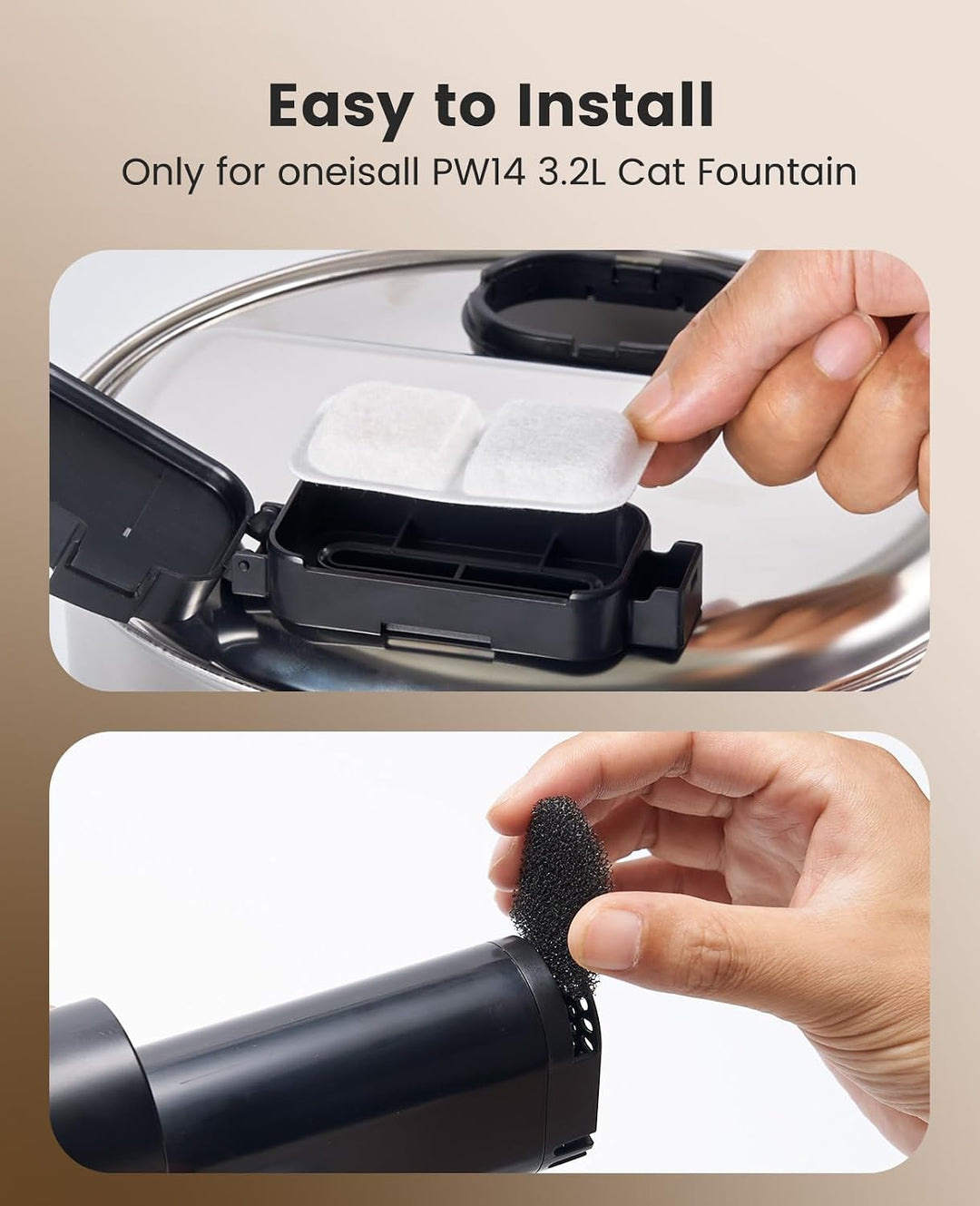 oneisall 8-Pack Ersatzfilter für Katzenbrunnen 8 Stück Filter, 8 Stück Filter