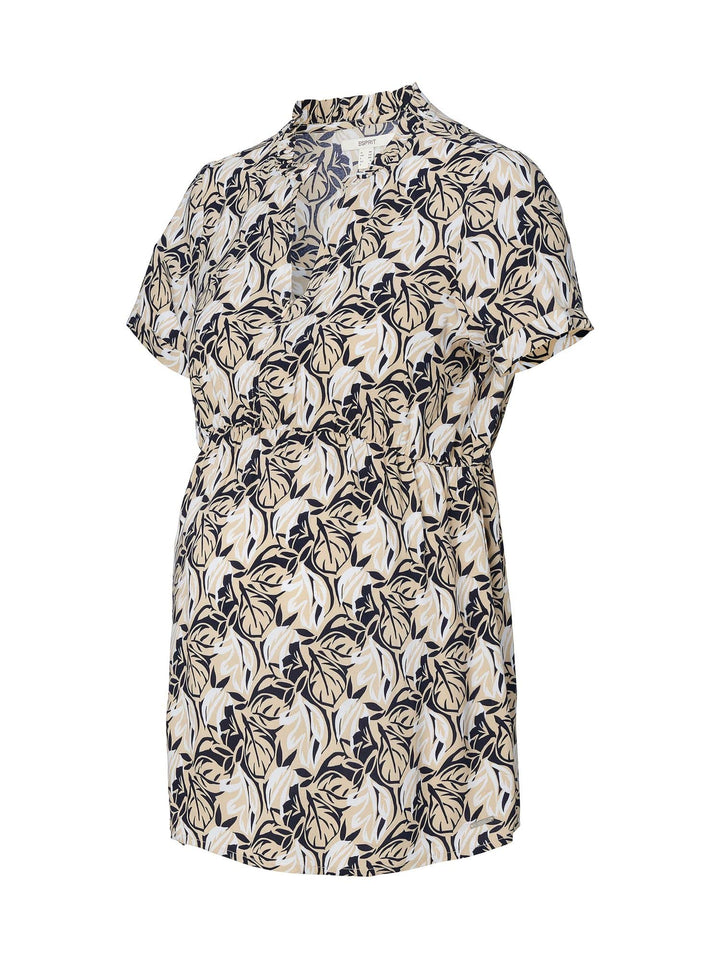 Esprit Maternity Damen Blouse Nursing Short Sleeve Allover Print Bluse 34 Gunmetal - 15, 34 Gunmetal