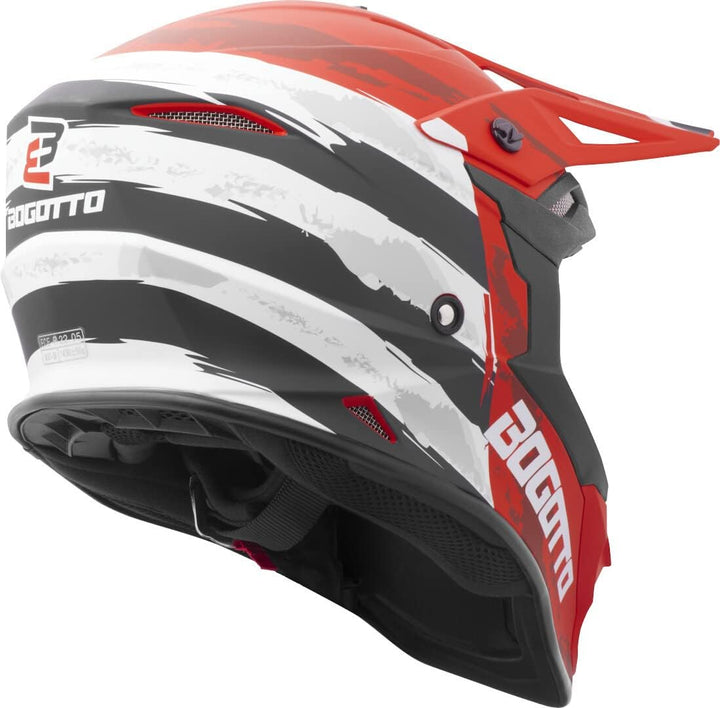 Bogotto V337 Wild-Ride Crosshelm rot/schwarz/weiss XL, rot/schwarz/weiss XL
