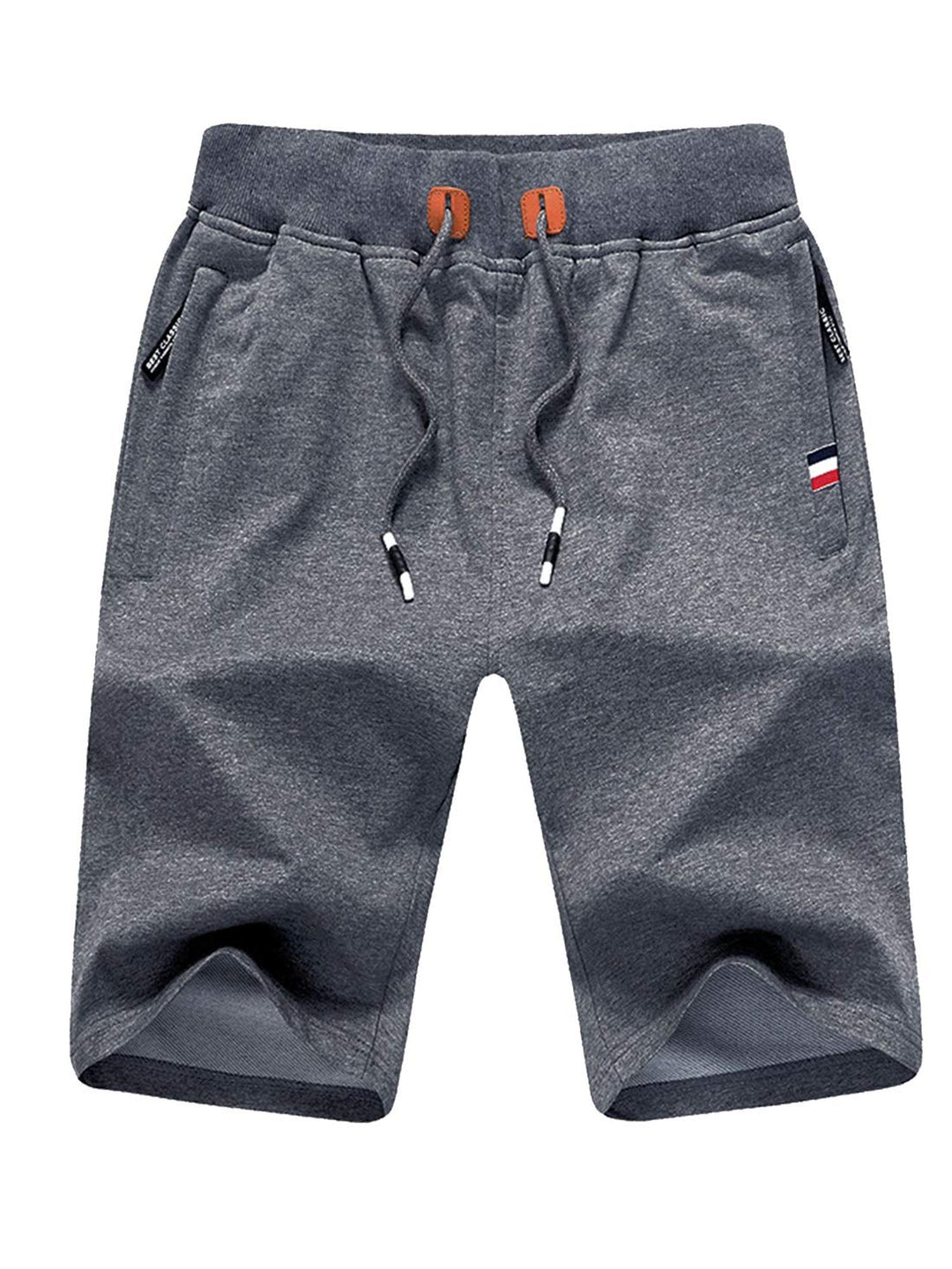 Tansozer Sport Shorts Herren Mit Reissverschluss Grau S, Grau S