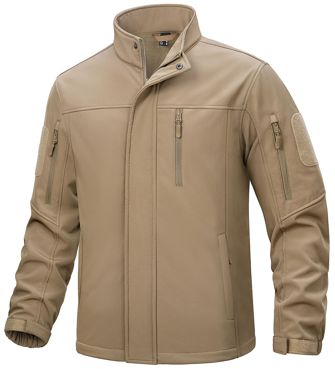 TACVASEN Herren Softshell Jacke Winddichte Outdoorjacke Übergangsjacke mit Reissverschlusstasche S K