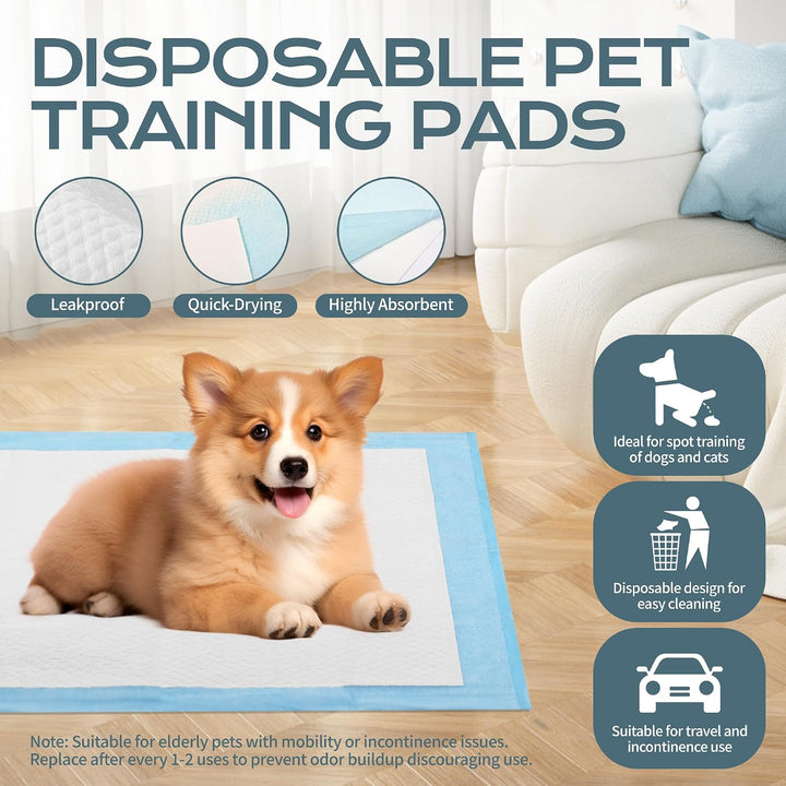 PIPI Matten für Hunde, 40 Stück Trainingspads, Wickelunterlagen Einweg 60X90cm, Einmalunterlagen, Au