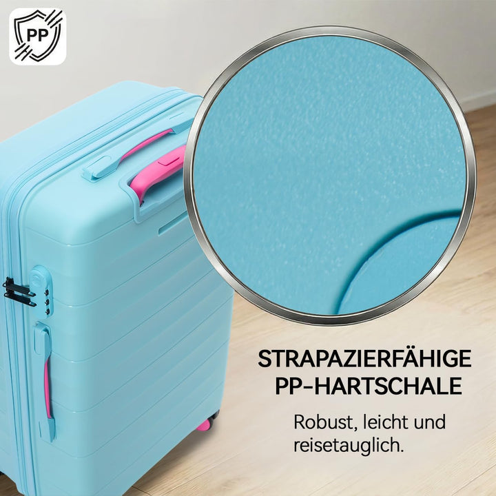 Mariner Koffer-Set 3-teilig aus 100% Eco-PP Hartschale, Robust & Langlebig, Stilvolles Design, 55x36
