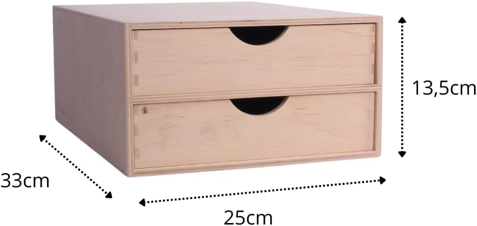 Schubladen-Box aus Holz – Elegante Minikommode für vielseitige Aufbewahrung | Premium Qualität, natü