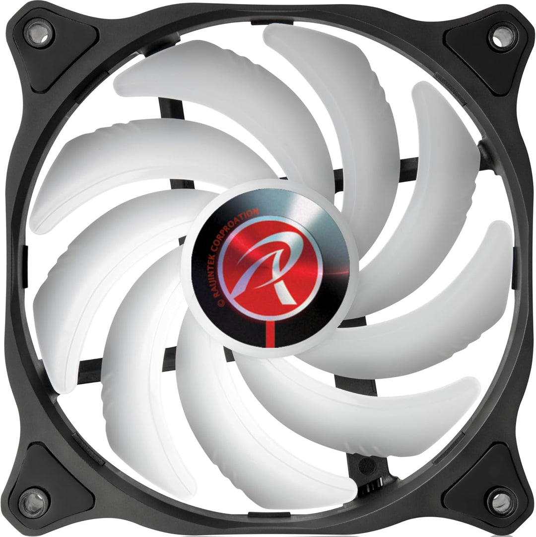Raijintek EOS 12 RBW ADD Lüfter, 2er-Set inkl. Controller, Schwarz, 120 mm