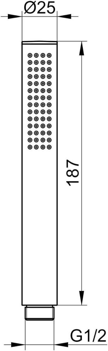 Keuco 56080010100 Plan Stab Handbrause verchromt