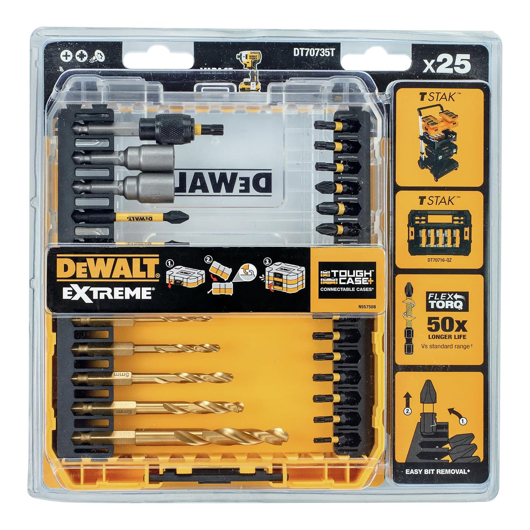 DEWALT Bohrer-Bit-Set 25-tlg. schlagf. HSS-G
