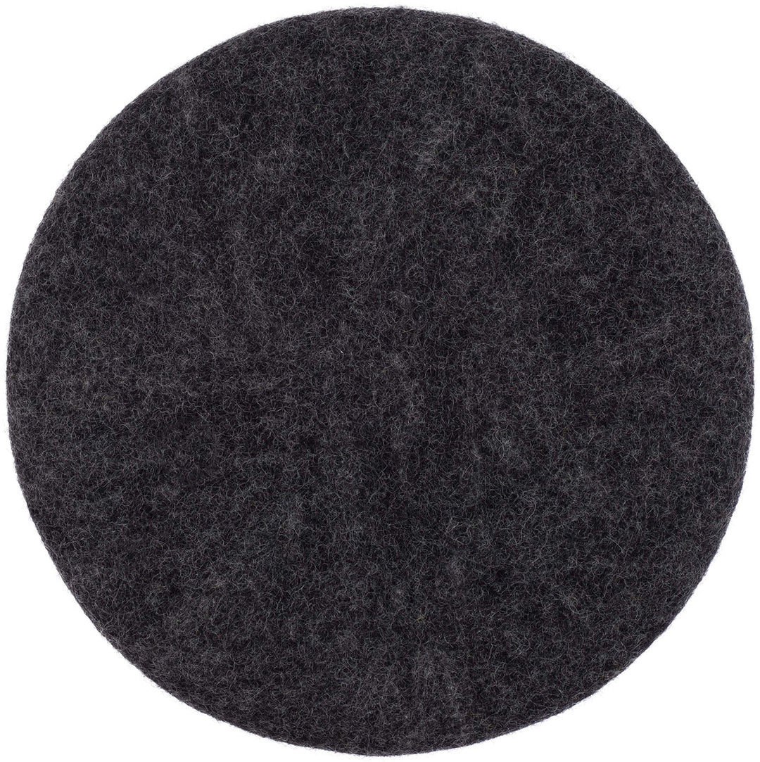 myfelt Flache Filz Sitzauflage, Filz Stuhlauflage - Hugo - rund, Ø 36 cm, Anthrazit Anthrazit Melier