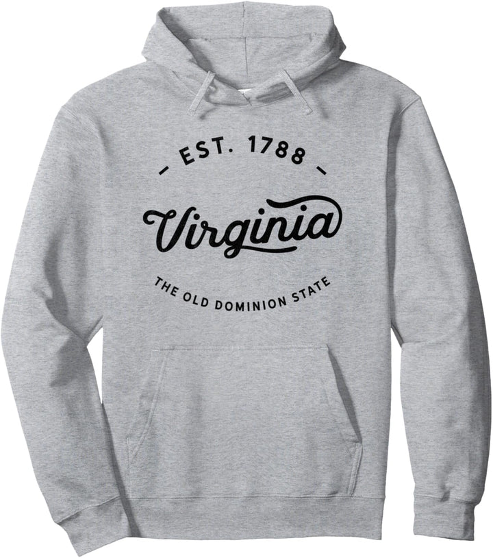 Classic Retro Vintage Virginia USA Throwback 1788 Novelty Pullover Hoodie
