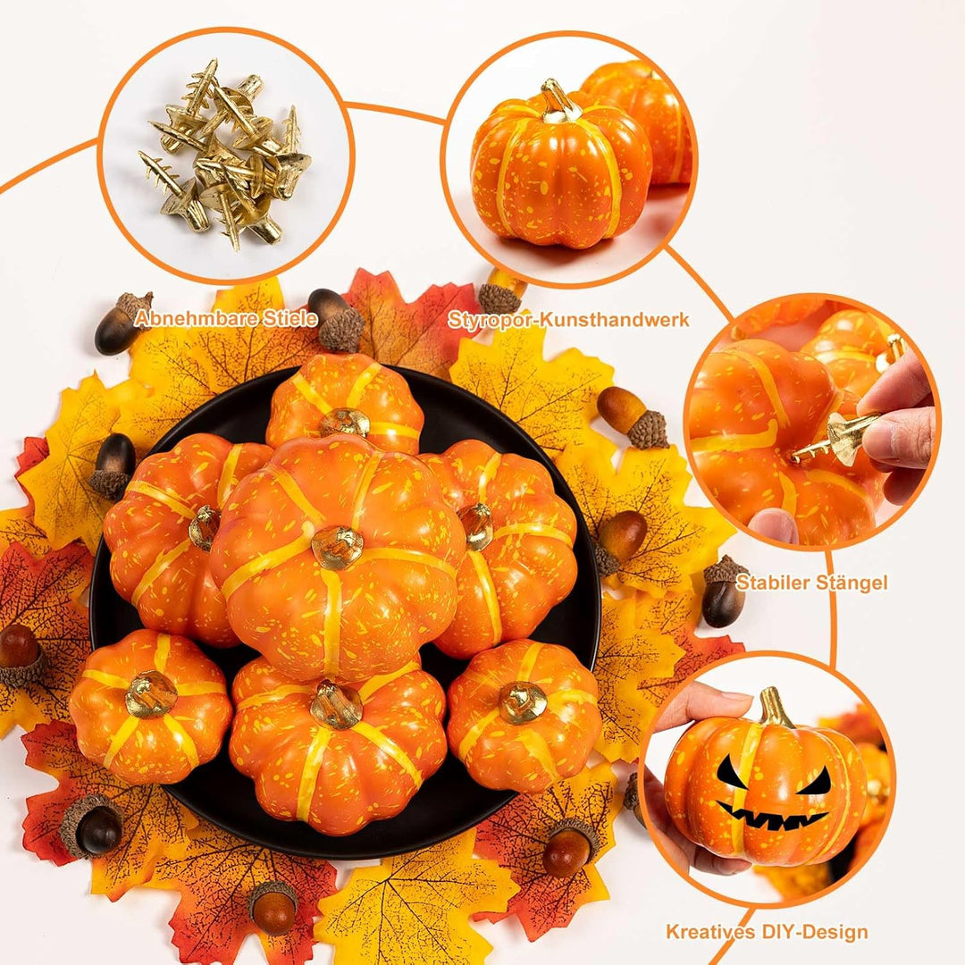 Benjia Kürbis Herbst Dekorationen, Mini Klein Draussen Künstlich Gefälscht Schaum Simulation Kürbis