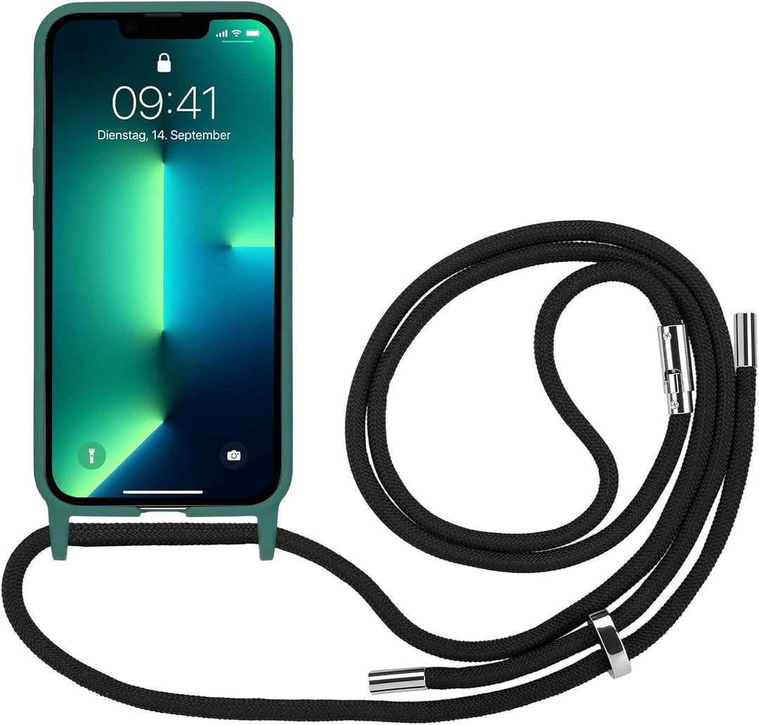 Artwizz HangOn Case kompatibel mit [iPhone 13 Pro] - Elastische Schutzhülle aus Silikon als Handyket