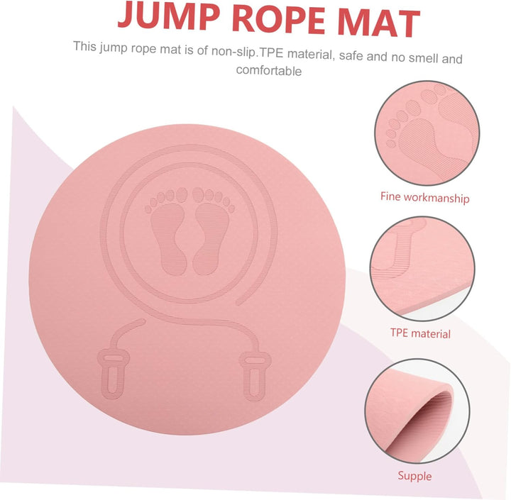 Zerodeko Tpe Seilspringmatte mit Stossdämpfender Funktion und Rutschfester Oberfläche Rosa Fitnessma