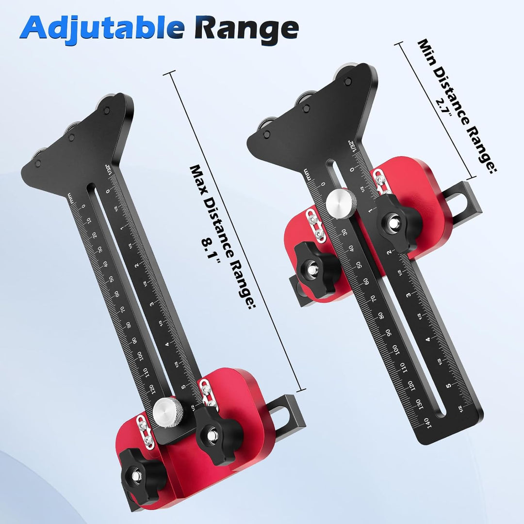 Tischkreissägenführung mit 3 Rollen – Präziser Fräsanschlag für Wiederholschnitte, 9.5x19 mm U-Slot